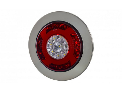 Lampa zespolona tylna HOR 75 - LUCY, diodowa 12/24V (z pierścieniem, światło cofania, światło przeciwmgielne, światło pozycyjne, przewód 4x0,5 mm2, dł